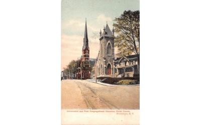 Universalist & First Congregational Churches Middletown, New York Postcard