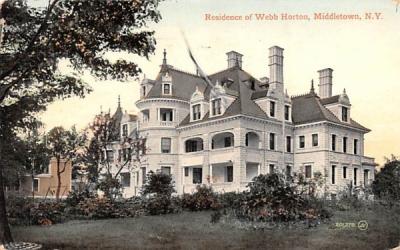 Residence of Webb Horton Middletown, New York Postcard
