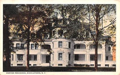 Horton's Residence Middletown, New York Postcard