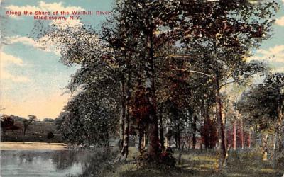 Along the Shore of the Wallkill River Middletown, New York Postcard