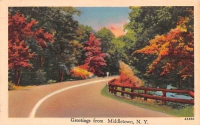 Greetings Middletown, New York Postcard