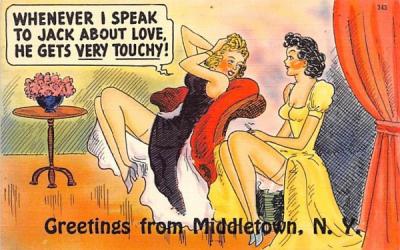 Greetings Middletown, New York Postcard
