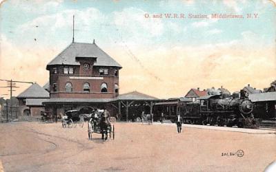 O & WRR Station Middletown, New York Postcard
