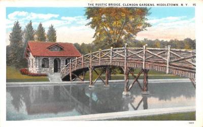 Rustic Bridge Middletown, New York Postcard