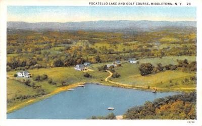 Pocatello Lake & Golf Course Middletown, New York Postcard