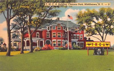 YMCA Building Middletown, New York Postcard