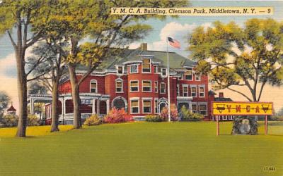 YMCA Building Middletown, New York Postcard