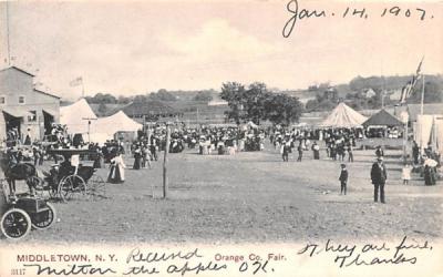 Orange County Fair, before 1906, undivided back postcard Middletown, New York
