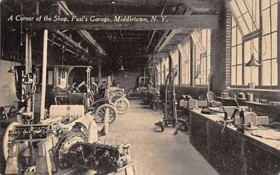 Post's Garage Middletown, New York Postcard