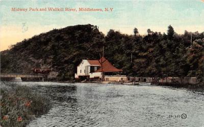 Midway Park & Wallkill River Middletown, New York Postcard