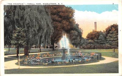 The Fountain Middletown, New York Postcard