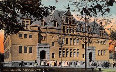 High School Middletown, New York Postcard