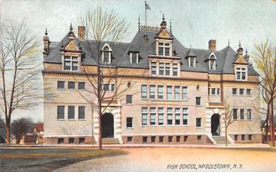 High School Middletown, New York Postcard