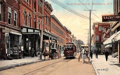 North Street from North Middletown, New York Postcard