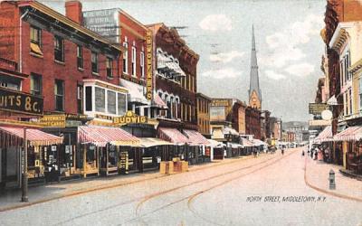 North Street Middletown, New York Postcard