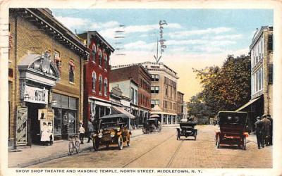 Show Shop Theatre & Masonic Temple Middletown, New York Postcard
