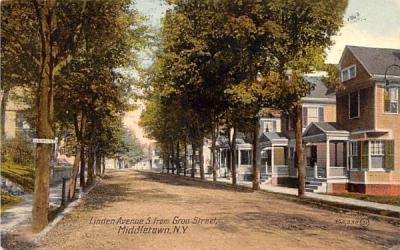 Linden Avenue South from Groo Street Middletown, New York Postcard