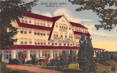 Hotel Monte Carlo Monroe, New York Postcard