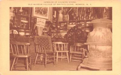 Interior of Country Store Monroe, New York Postcard