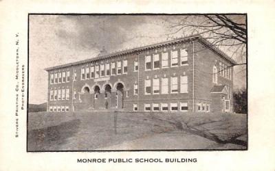 Monroe Public School Building New York Postcard