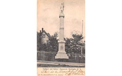 Soldiers' & Sailors' Monument Monticello, New York Postcard