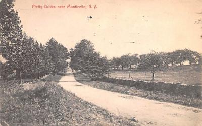 Pretty Drives Monticello, New York Postcard