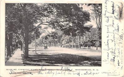 Main Street Monticello, New York Postcard