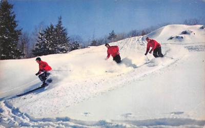 Ski Run Monticello, New York Postcard