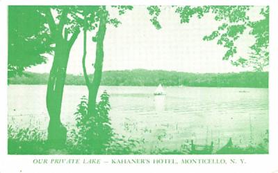 Our Private Lake Monticello, New York Postcard