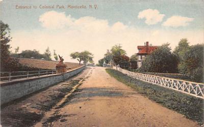 Entrance to Colonial Park Monticello, New York Postcard