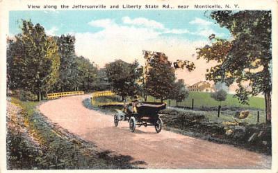 Jeffersonville & Liberty State Roads Monticello, New York Postcard