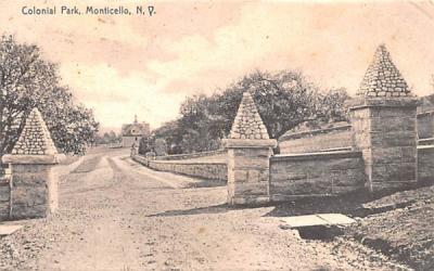 Colonial Park Entrance Monticello, New York Postcard