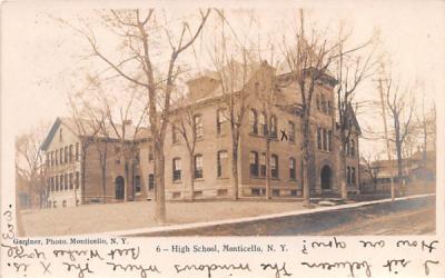 High School Monticello, New York Postcard