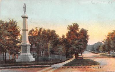 Soldiers & Sailors Monument Monticello, New York Postcard