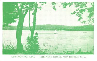 Our Private Lake Monticello, New York Postcard