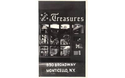 Treasures Monticello, New York Postcard
