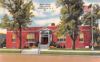 Monticello Post Office New York Postcard