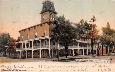 Hotel Rockwell Monticello, New York Postcard