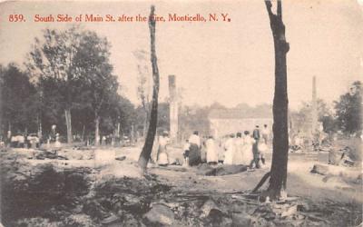 South Side of Main Street Monticello, New York Postcard