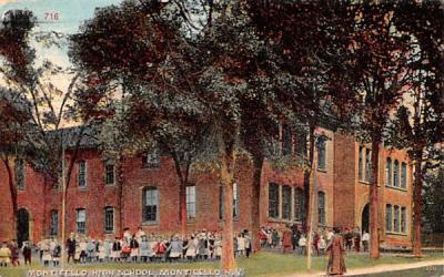 Monticello High School New York Postcard