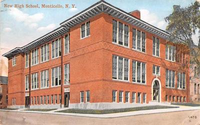 New High School Monticello, New York Postcard