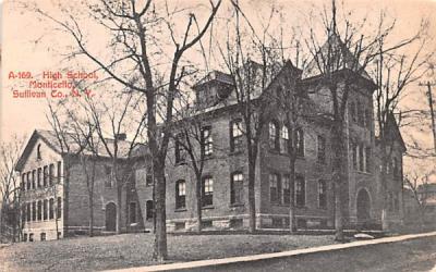 High School Monticello, New York Postcard