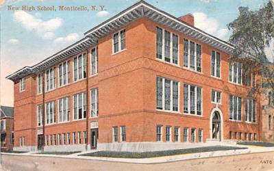 New High School Monticello, New York Postcard