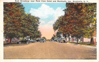 East Broadway Monticello, New York Postcard