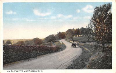 On the Way Monticello, New York Postcard