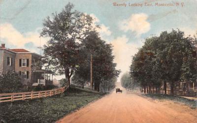 Waverly Looking East Monticello, New York Postcard