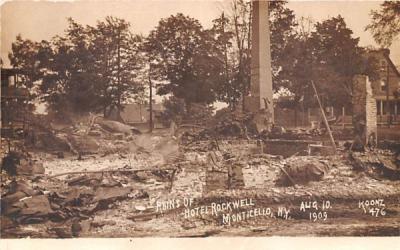 Ruins of Rockwell Hotel Monticello, New York Postcard