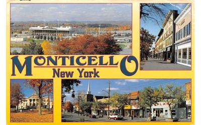 Business District Monticello, New York Postcard