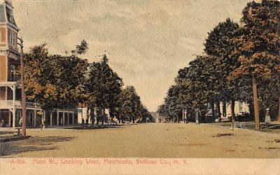 Main Street Looking West Monticello, New York Postcard