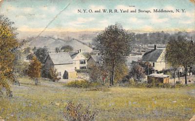 N.Y.O. & W.R.R. Yard and Storage Middletown, New York Postcard